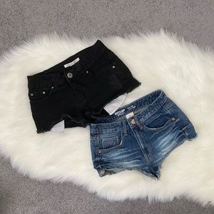 Two Pairs of Jean Shorts - Size 3, W26